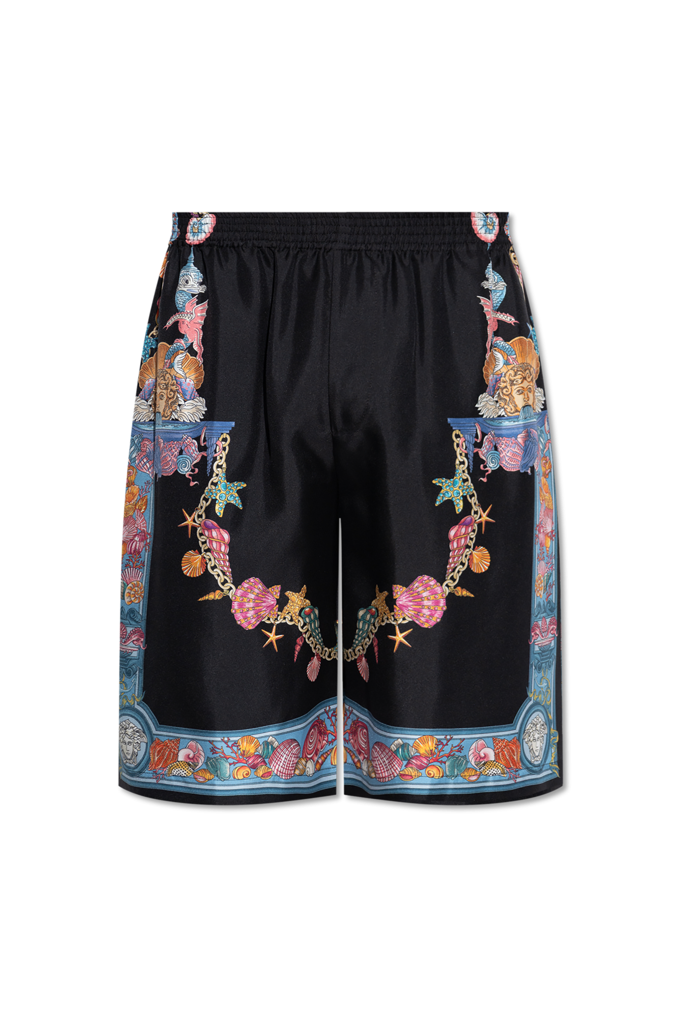 ショーツ VERSACE SILK BLEND SHORTS WITH BUTTERFLIES Versace | Heritage Butterflies & Ladybugs Shorts | Tailored
